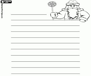 Omalovánka Přání dopis s Děda Mráz