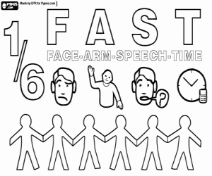 Omalovánka Příznaky mrtvice