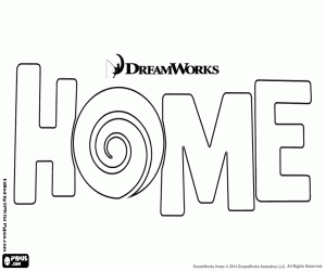 Omalovánka Původní logo filmu Home