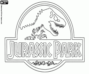 Omalovánka Původní logo Jurský Park