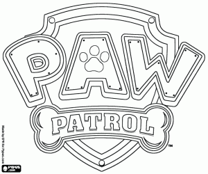 Omalovánka Původní logo Paw Patrol
