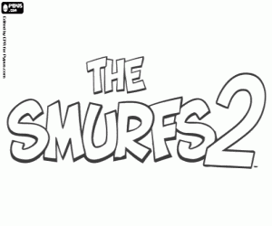 Omalovánka Původní logo The Smurfs 2