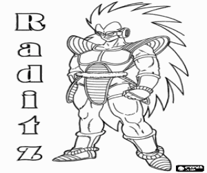 Omalovánka Raditz, Saiyan z Dragon Ball