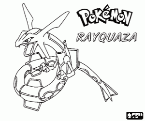 Omalovánka Rayquaza, Pokémon
