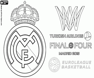 Omalovánka Real Madrid, vítěz Euroligy 2015