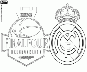 Omalovánka Real Madrid, vítěz Euroligy 2018