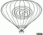Balón, aerostat s obrovskou písmeno G