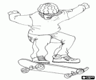 Skateboardista cvičení