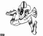 Hráč běží s míčem v ruce, Americký fotbal
