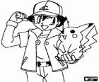 Ash, Pokémon trenér s jeho první Pokémon Pikachu