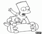 Bart Simpson pádu ze skateboardu