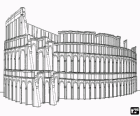 Koloseum v Římě a římské Koloseum, velký amfiteátr, který byl v místě zápasům gladiátorů