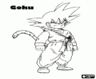 Goku nebo Son Goku, expert na bojová umění dítě s ocasem a nadlidskou sílu