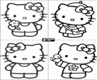 Narozeninové pozvánky s výkresy Hello Kitty