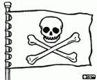 Pirátská vlajka s lebkou a zkříženými hnáty, Jolly Roger