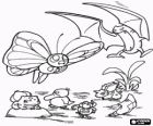 Pokemon Group, včetně Bulbasaur, Butterfree, Golbat a Psyduck