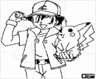 Puzzle Pokemon - Ash, Pokémon trenér s jeho první Pokémon Pikachu