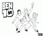 Ben, Gwen a Kevin, lidských protagonistů Ben 10 Alien sil