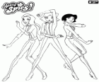 Super špioni týmu Totally Spies. Sam, Clover a Alex s jejich vyzvědač obleky