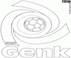 Emblém z Racing Genk nebo KRC Genk, Koninklijke Racing Club Genk, Belgie fotbalový klub