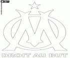 Logo Olympique de Marseille nebo OM, francouzský fotbalový klub. Olympique de Marseille, původní název v francouzsky