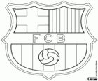 Logo FC Barcelona, španělský fotbalový klub. Barça