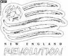 Logo fotbalového klubu v MLS, New England Revolution z Massachusetts