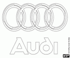 Audi logo, německý vůz značky