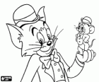 Tom a Jerry velmi elegants s buřinka a motýlek