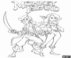 Monkey Island, dobrodružství videohry. Guybrush Threepwood a Elaine Marley, hlavní protagonisté