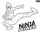 Power Ranger jumping. Power Rangers Ninja výkon