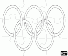 Puzzle na olympijské vlajky