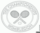 Logo klasické Wimbledon Grand Slam tenisový turnaj v Anglii