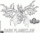 Dark Flameclaw. Invizimals Shadow Zone. Podivné stvoření, zlý a agresivní Invizimal