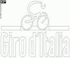 Logo Giro d'Italia, cyklistický závod na cestě, která se koná v etapách po dobu tří týdnů v Itálii
