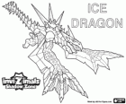 Ice Dragon. Invizimals Shadow Zone. Žije v ledovcích v Antarktidě pláně ledu, zmrazená kůže ho chrání