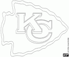 Kansas City Chiefs Logo, tým amerického fotbalu v západní divizi AFC, Kansas City, Missouri