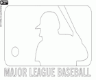 Logo MLB, profesionální baseballová liga v severní Americe ve Spojených státech a Kanadě