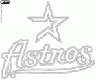 Houston Astros logo, baseballový tým z Centrální divize Národní ligy, Houston, Texas