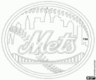 New York Mets logo, profesionální baseballový tým v National League, Východní divize, Queens, New York City, New York