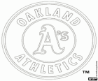 Oakland Athletics logo, baseballový tým se sídlem v kalifornském Oaklandu. Západní divize Americké ligy