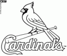 Saint Louis Cardinals logo, baseballový tým z Centrální divize Národní ligy, St Louis, Missouri