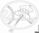 New York Yankees logo, profesionální baseballový tým v americké ligy Východní divize, New Yorku