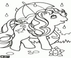 My Little Pony, můj malej pony s deštníkem v dešti