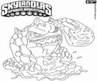 Skylander Eruptor, tvora který vrhá ohnivé koule a plameny. Oheň Skylanders