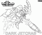 Dark Jetcrab. Invizimals The Lost Tribes. Bláznivý a neinteligentní tvory, kteří chtějí být kosmonauti poháněn malým rakety