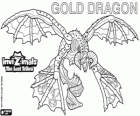 Gold Dragon. Invizimals The Lost Tribes. Drak se čtyřmi křídly zlata, svítí více než slunce