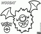 Woobat, netopýr pokémon. Do Swoobat se vyvíjí