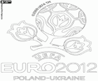 Logo 2012 Evropské fotbalové mistrovství Evropy. Polsko a Ukrajina UEFA EURO 2012