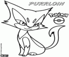 Purrloin, Choroneko v japonštině, kočičí Pokémon, která se vyvine v Liepard